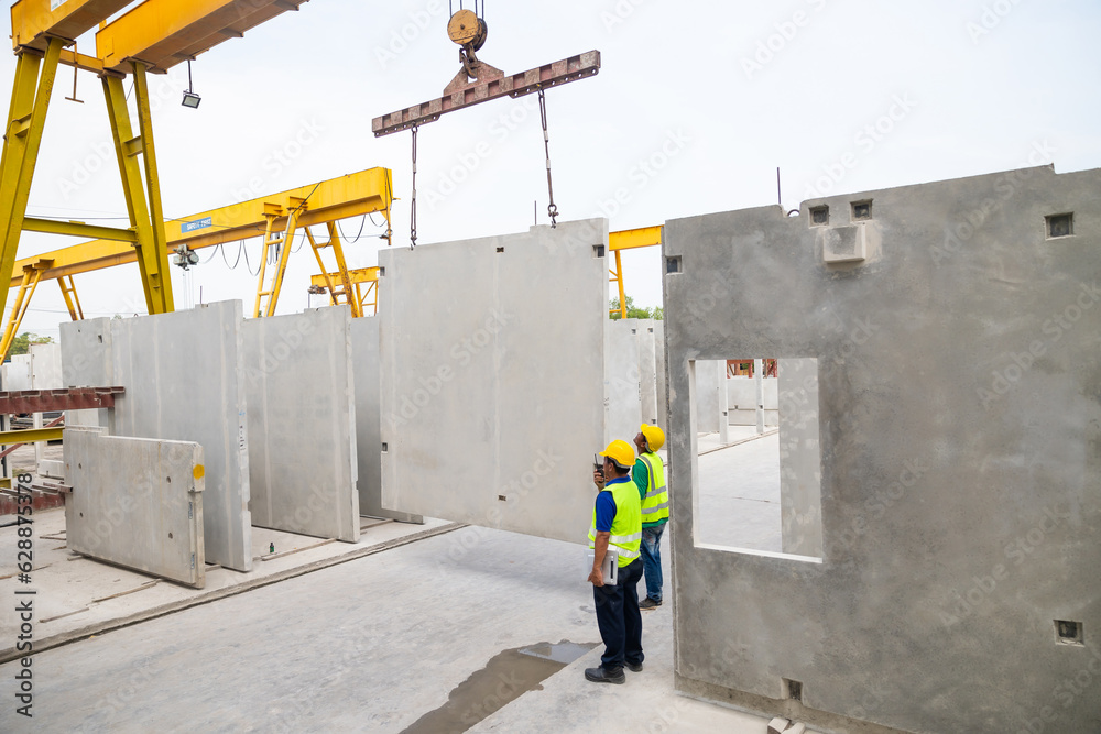 AdobeStock_628875378_Preview 2 beratende Ingenieure begutachten die Arbeiten auf einer Baustelle